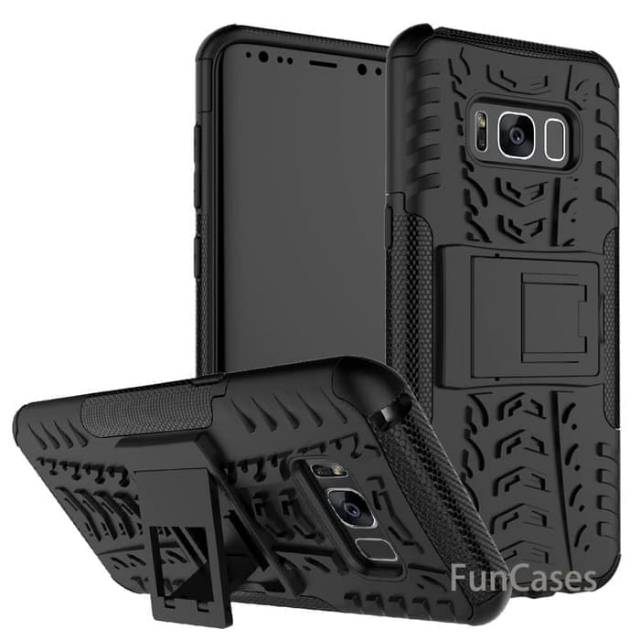 Samsung S8 Plus S8+ + Case Rugged Armor Military Hard Soft Cover Stand Casing