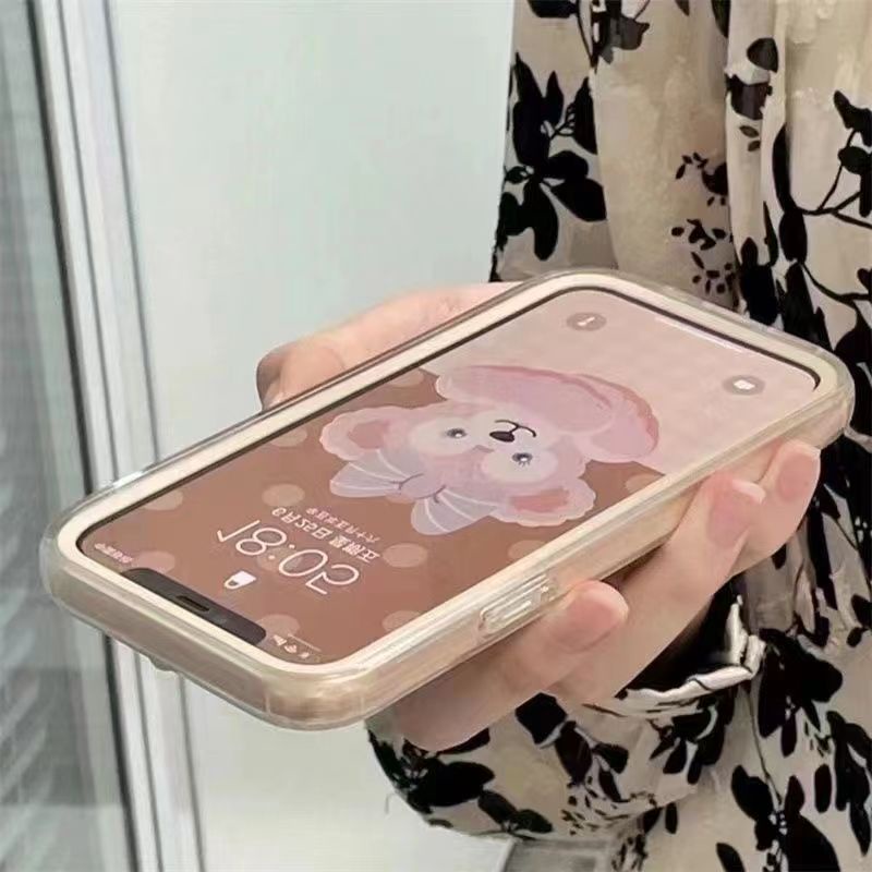 IPHONE Casing Ponsel Silikon Shockproof 3in1 Tebal Kompatibel Dengan Iphone14 13 Pro Max12 11 Pro Max X XS Max XR 6 6s 7 8 Plus SE 2020 Transparan Lembut TPU Bumper Penutup Belakang