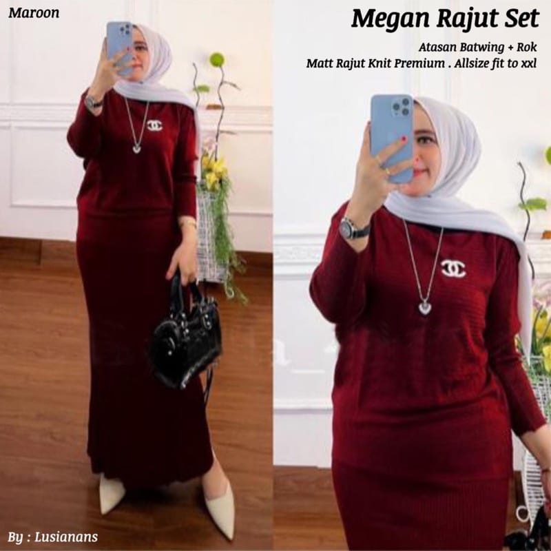 O2 Fashion / Megan set knit / bisa cod / stelana bahan knit impot halus dan adem