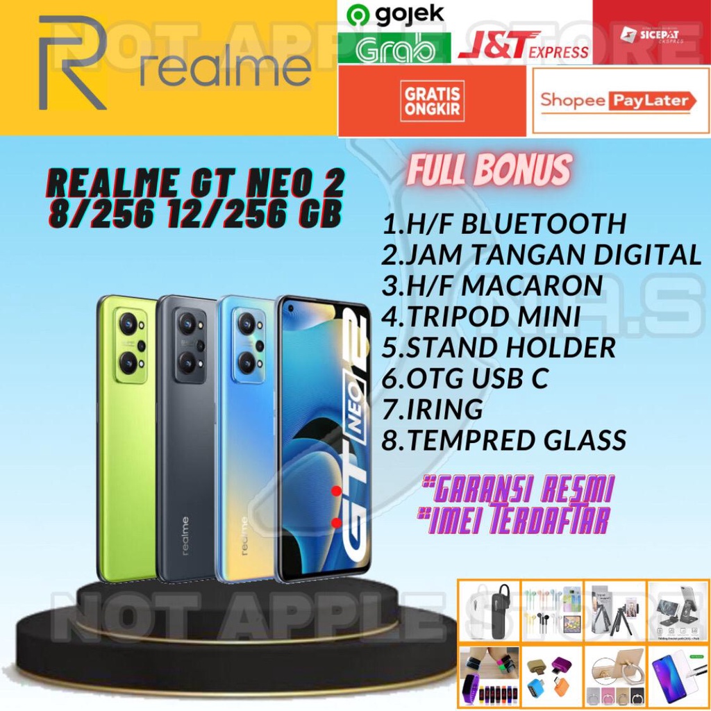 REALME GT NEO 2 RAM 8/256GB 12/256GB NEW BARU GARANSI RESMI