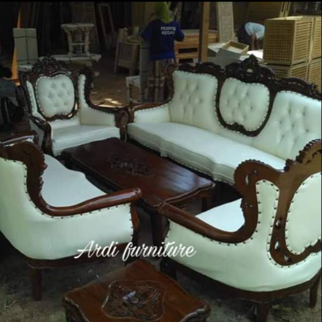 Meja kursi tamu jati ukir ganesa jepara