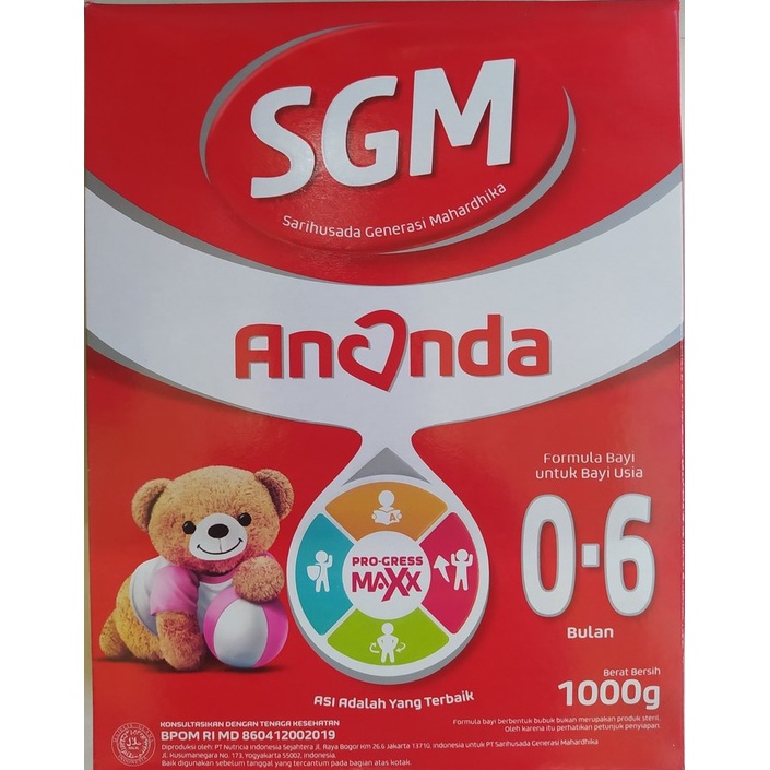 

SUSU SGM ANANDA 0-6 BULAN ORIGINAL 1 kg