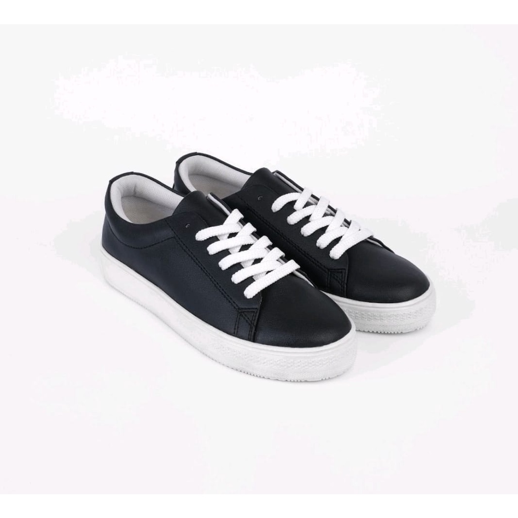 Zicoshoe Sepatu Sneakers Wanita Full All White Tali Casual Perempuan Olahraga Kanvas Cewe Printing-5