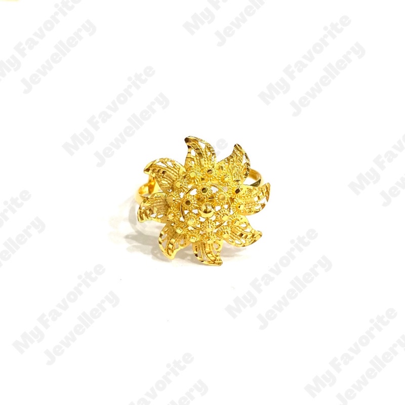 Cincin Matahari Mini Adjustable Emas Asli Kadar 700 dan 875