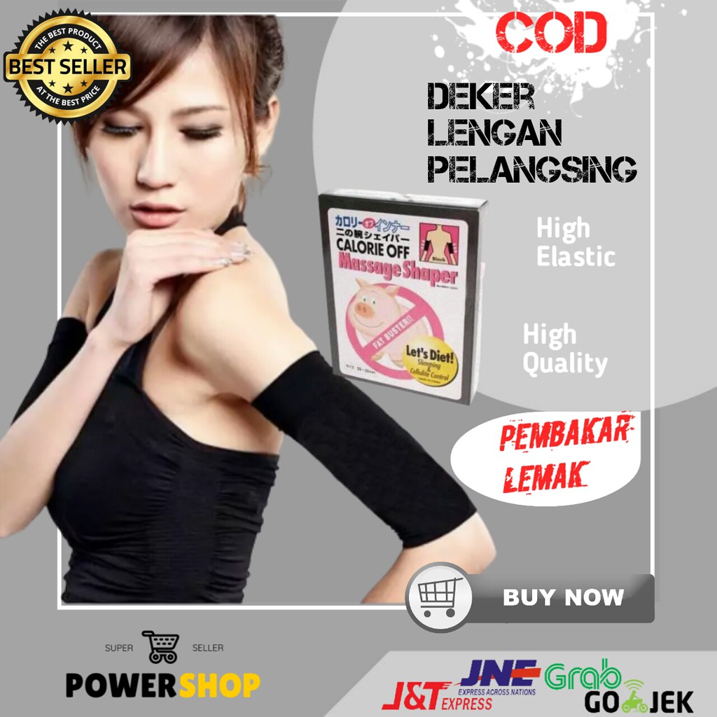 MANSET TANGAN WANITA OLAHRAGA DEKER TANGAN DEKER LENGAN CALORIES OFF ARM SLIMMING PEMBAKAR LEMAK