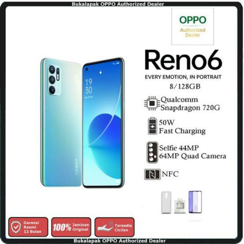 Oppo Reno 6 8/128 Garansi Resmi