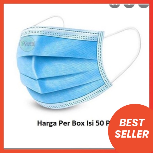 Masker 3ply Hitam Erlop Masker Hitam Bedah Isi 50 pcs