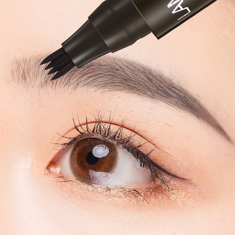 LAMEILA EYEBROW WATERPROOF NATURAL EYEBROW PEN FOUR-TIP BROW EYE BROW TINT FORK TIP LONG LASTING KODE 784