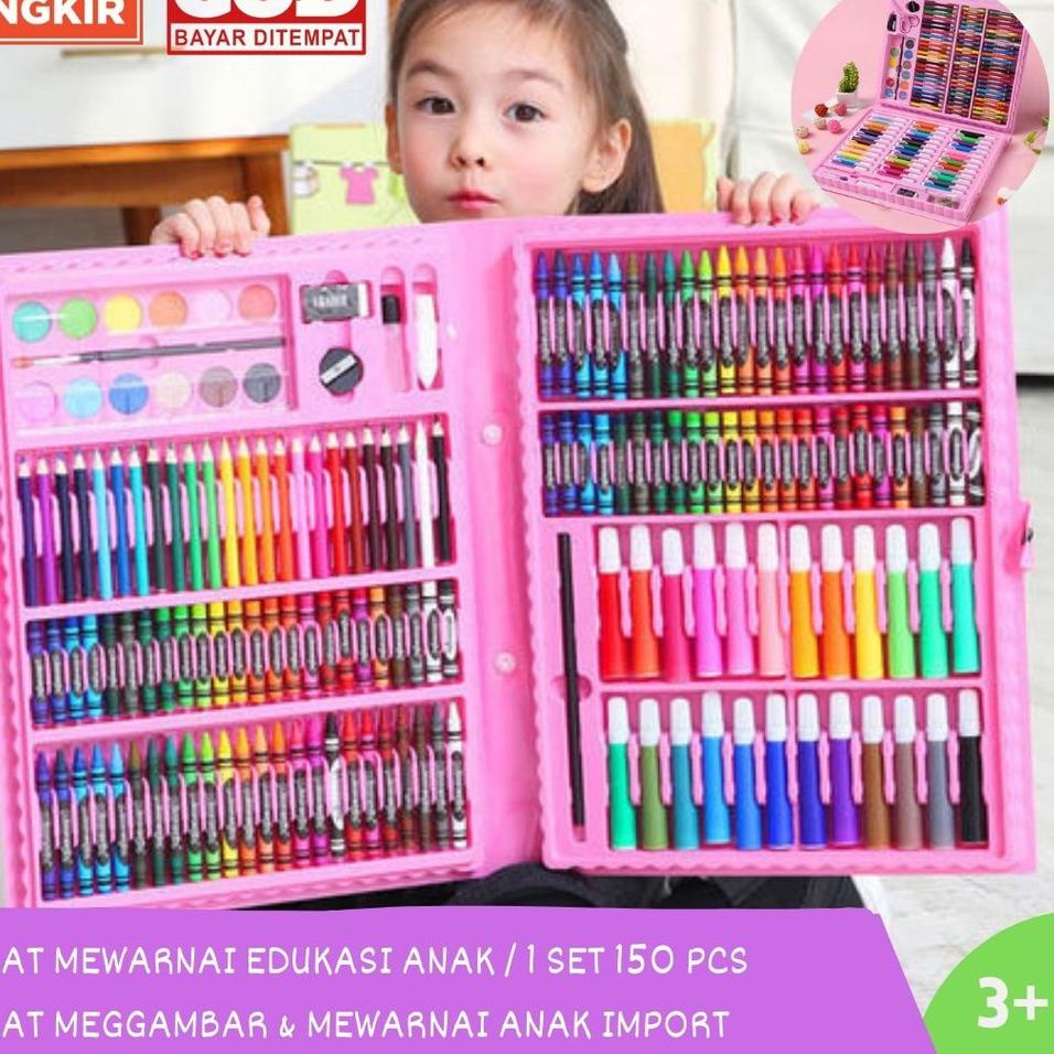 

[DISCOUNT D8T81] 150PCS Crayon Set/ Krayon Set Pensil Warna Lengkap Alat Tulis Lukis Menggambar Mewarnai Melukis Anak Seller