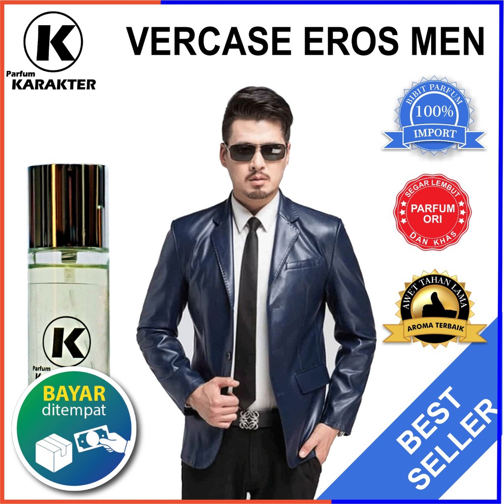 Parfum Cowok Vercase Eros Man  Bibit Parfum Import Wangi &amp; Tahan Lama  Kemasan 30ml | Bisa Cod | Terlaris