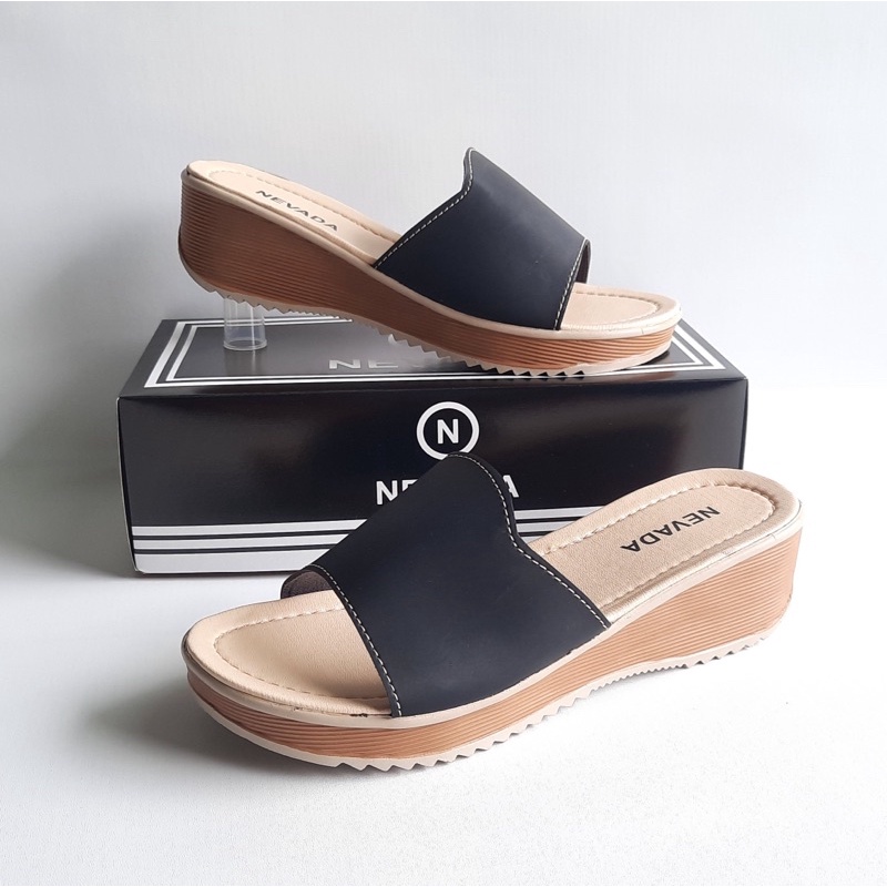 DISKON DAY! Wedges Sandal Selop - Sandal Selop Nevada - Sandal Wedges Termurah