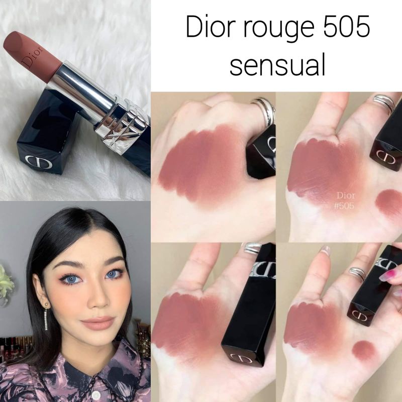 Dior rouge refillable lipstick #505 mini size