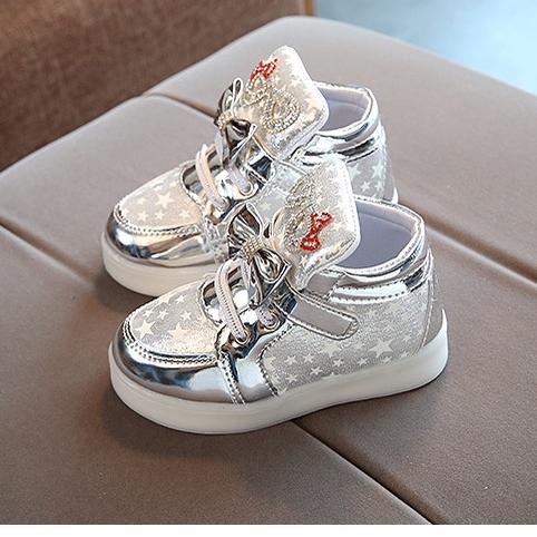 K79K LED14-Sepatu Anak Perempuan Lampu LED Star Goggles
