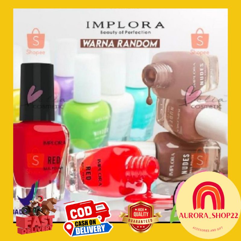 [COD] Implora Kutek Kuku Nail Polish Original BPOM / Kutek Kuku Cat Kuku Nude Red Wonder Clear