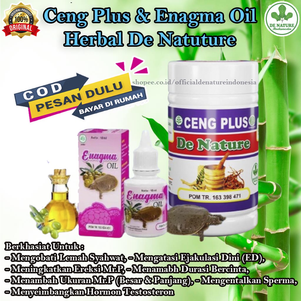 Ceng Plus Enagma Oil Herbal De Nature Obat Kuat Permanen Ejakulasi Dini Disfungsi Ereksi Original