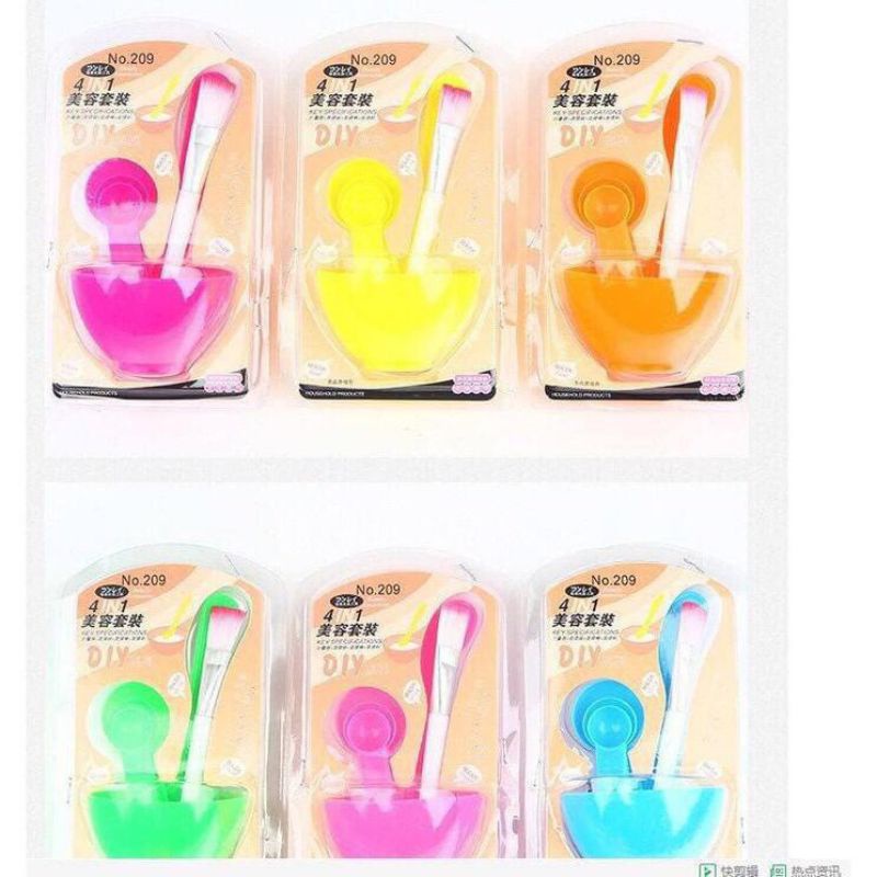 MANGKOK MASKER SET 4 IN 1/MASK BOWL/SPATULA+SENDOK+MANGKOK+KUAS PAKET HEMAT NO. 902