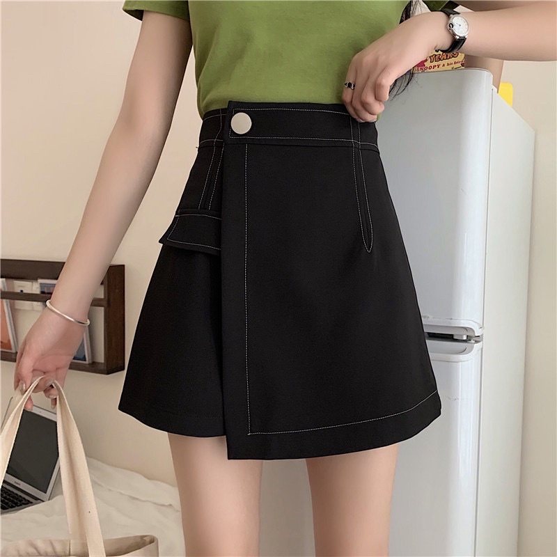 (S-XXL) WHITE LINE SKORT ROK CELANA WANITA KOREAN HW STYLE