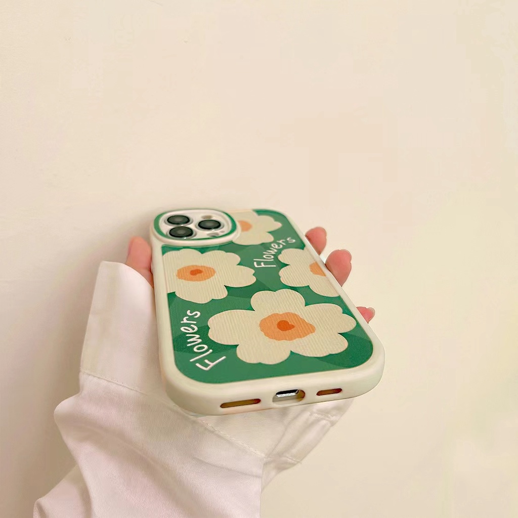 Soft Case Bahan Kulit Pu Motif Kartun Oval Untuk iPhone 13 13pro 13prm 11 7Plus 8Plus Xr XS 13 12 Pro Max