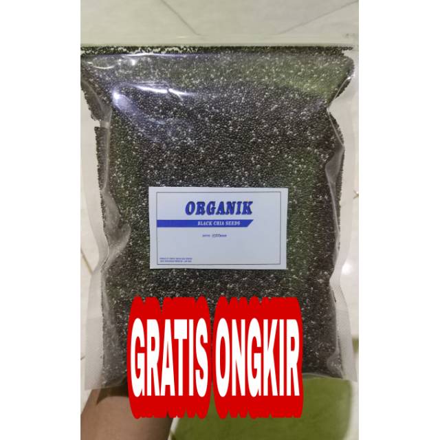 

CHIA SEEDS 1 KG JENIS ORGANIK BLACK CHIA SEEDS MEXICO ORGANIC SUPER FOOD KUALITAS PREMIUM