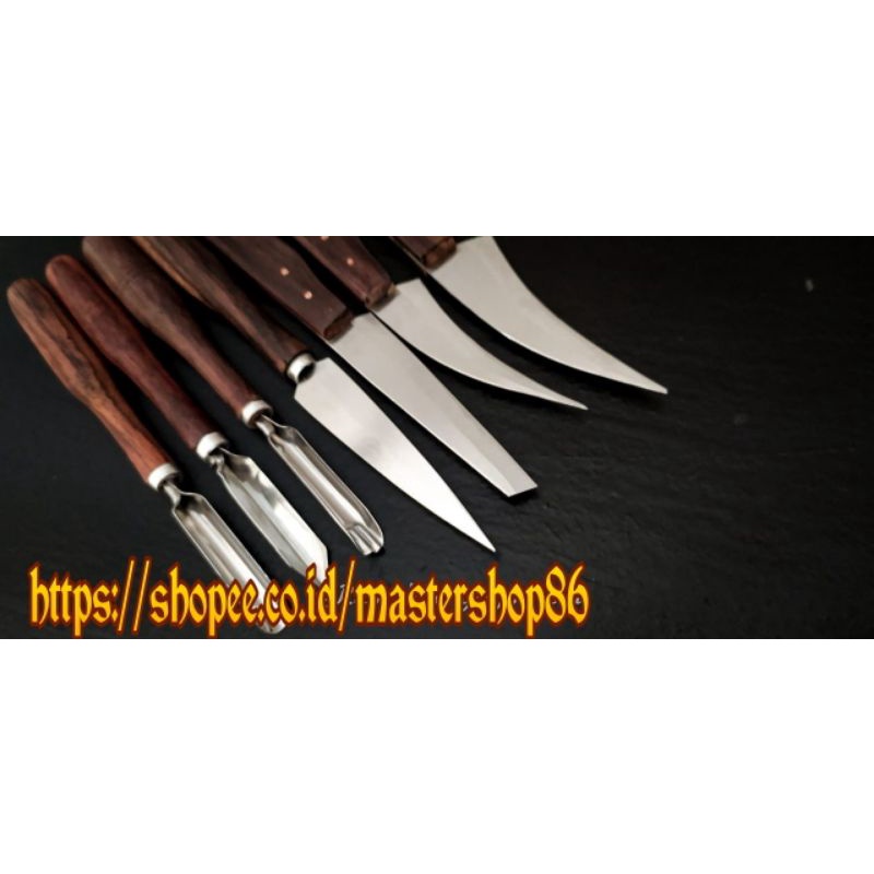 

pisau ukir buah atau pisau garnis 1 set isi 7 jenis