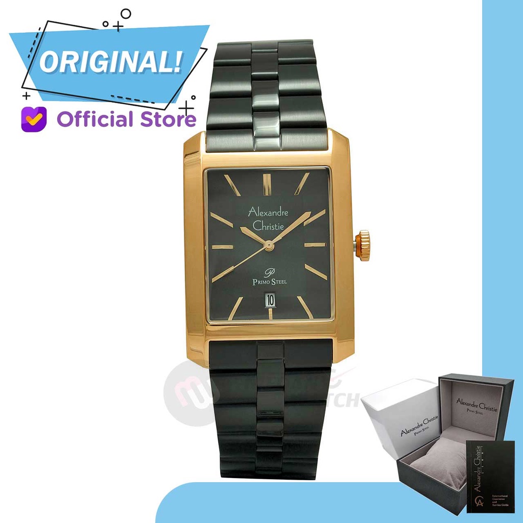Jam Tangan Pria Analog Alexandre Christie 1019MD AC1019 AC 1019 MD 1019 MDBBRBA Original Garansi Res