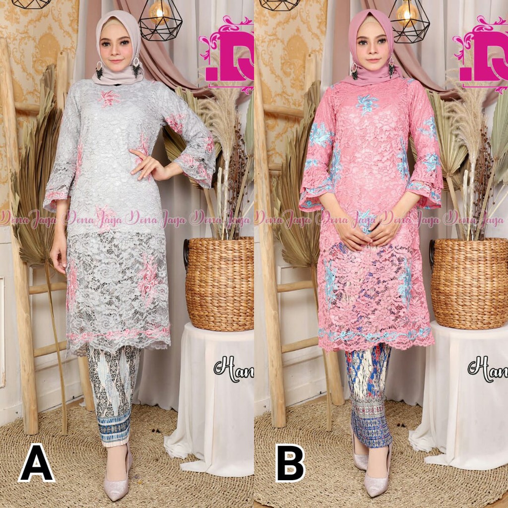 Stelan Kebaya Modern Hanabi Dua Pilihan Warna