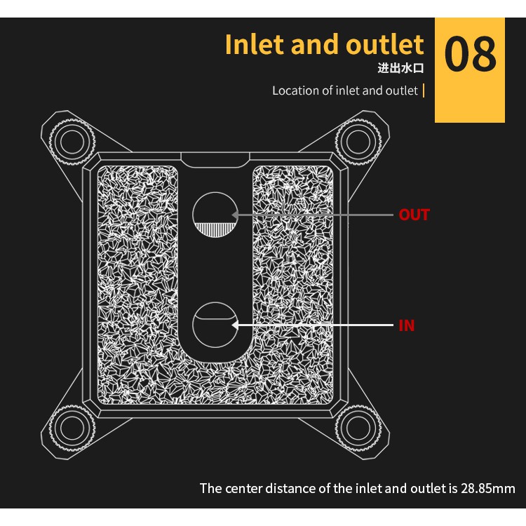 BARROW LTIFH-04 Icicle Series CPU Water Block Brass Edition for INTEL