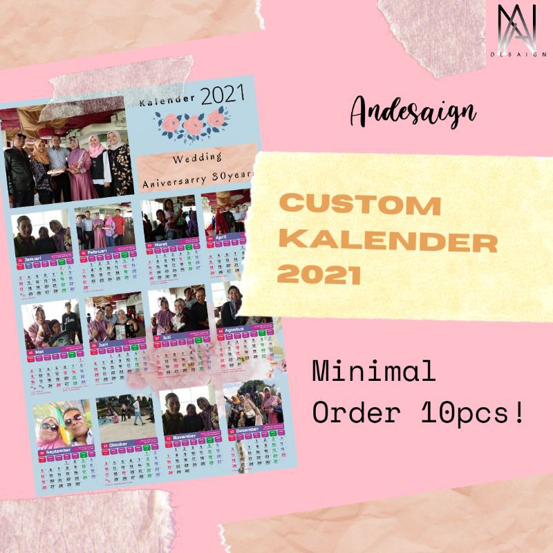 

CUSTOM KALENDER 2021 PAKAI FOTO BEBAS BACKGROUND