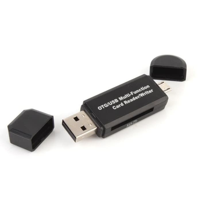 2 in 1 OTG Card Reader SD/TF Card Micro USB 2.0 - USB30HS - Black