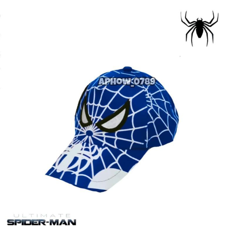 topi baseball anak full print topi karakter Spiderman