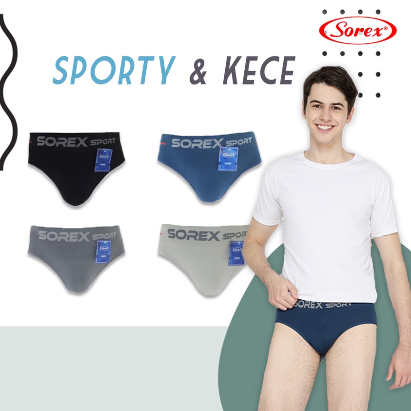 2 pcs - Sorex Man Celana Dalam Pria 3801 Original
