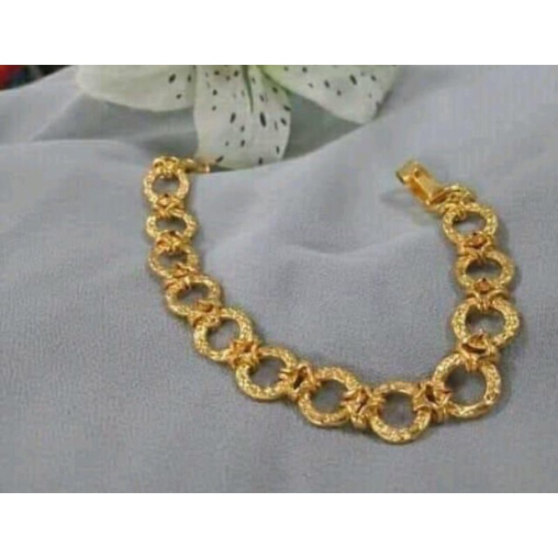 gelang bulat bintang lapis emas