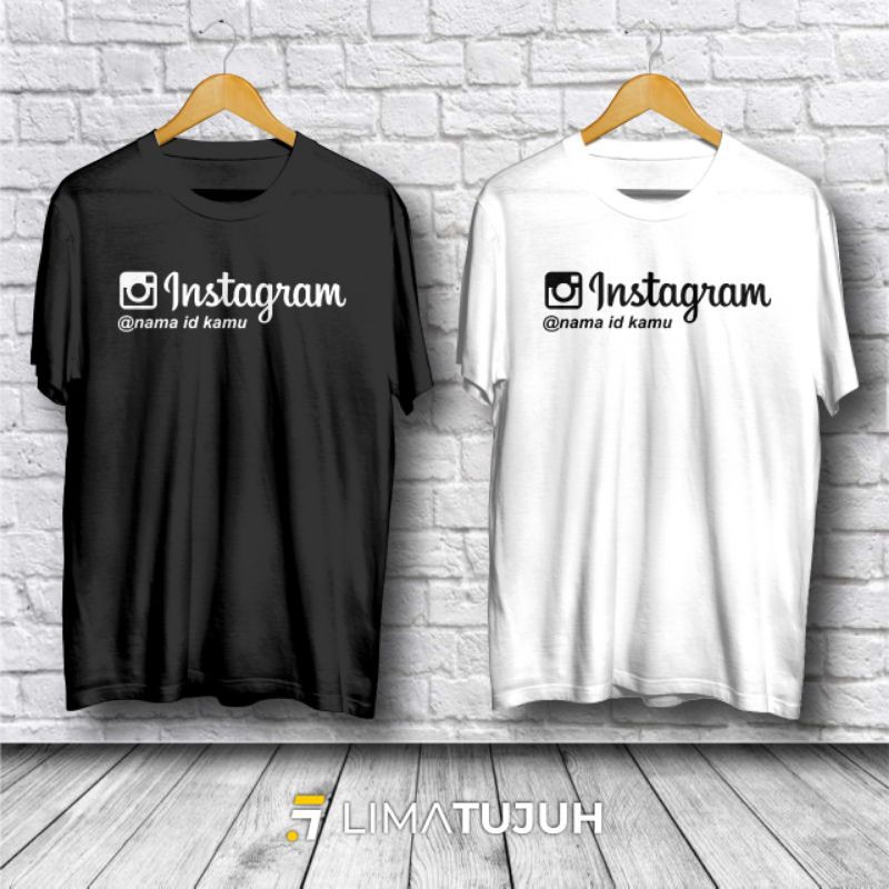 Kaos Instagram Bisa pake Username Kaos baju distro sosial media bahan premium