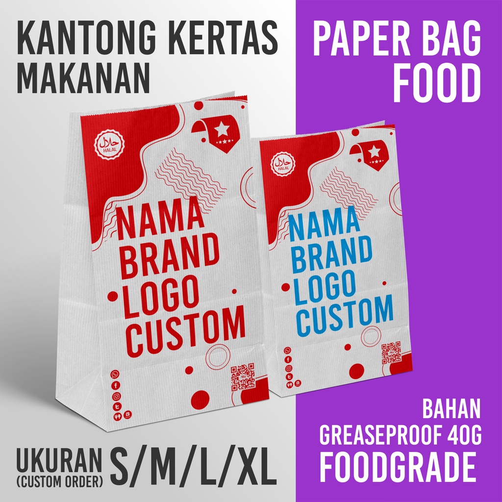 

CETAK KANTONG MAKANAN BUNGKUS GORENGAN PAPER BAG CHICKEN CUSTOM