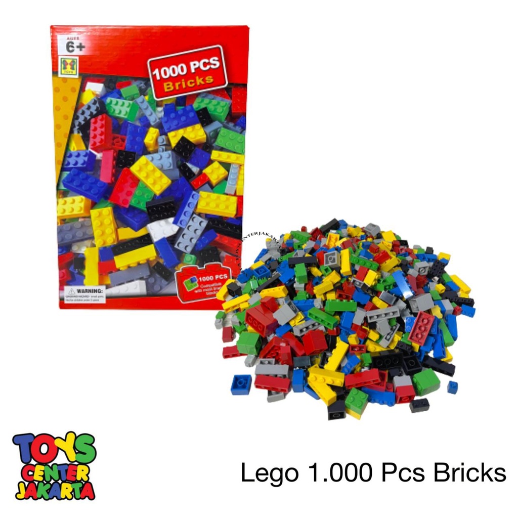 POMPOM -
MAINAN LEGO SUSUN BALOK BUILDING BLOCK ISI 1000 PCS BRICKS
