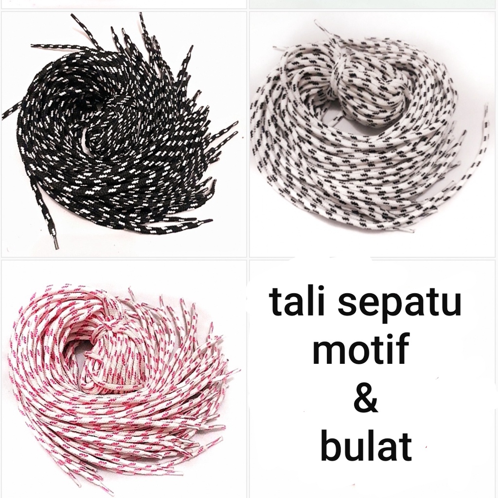 1 kodi tali sepatu motif = 20 pasang