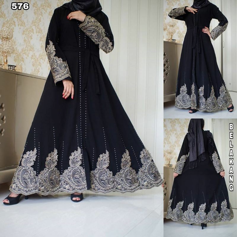 dress maxi abaya bordir abaya arab abaya zainab