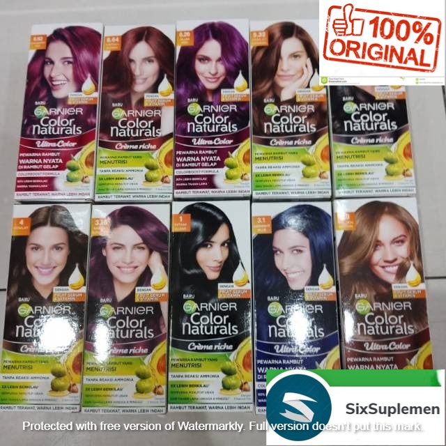 (Dus) Garnier Color Naturals Ultra Color Cream Cat Rambut Besar 100 gram