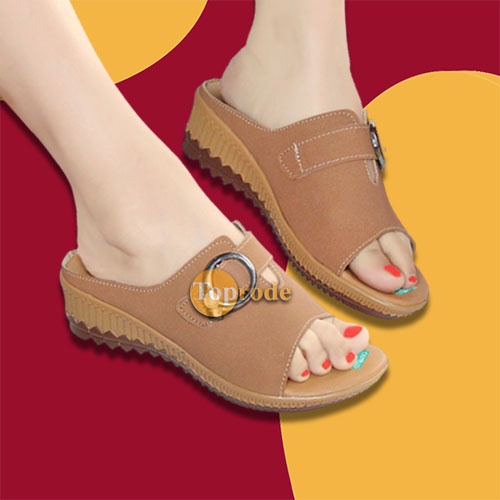 [TC06] SANDAL WEDGES WANITA TALI SENDAL FASHION TERBARU SLOP SELOP SLIP KEKINIAN CEWEK MURAH PLATFORM SIMPLE DEWASA KONDANGAN