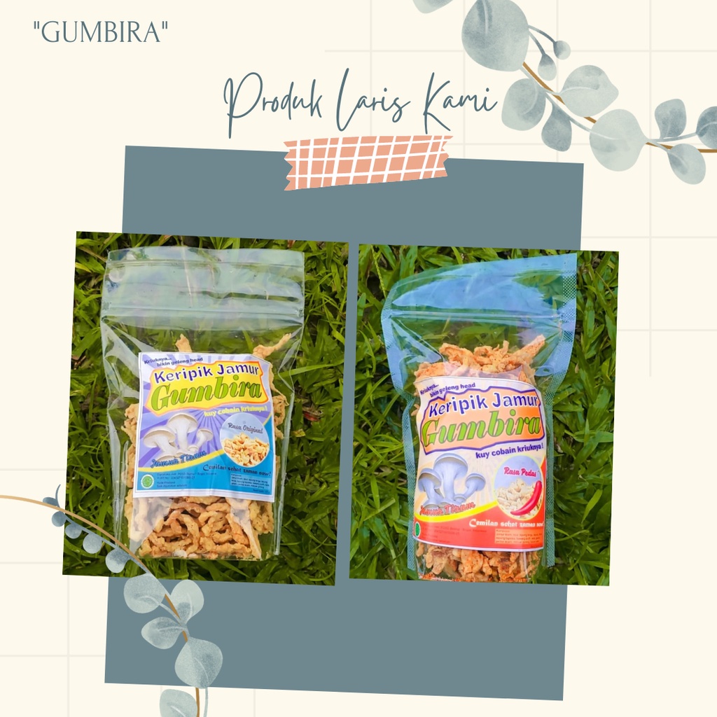 

-Gumbira- Keripik Jamur Tiram Putih (Pedas)