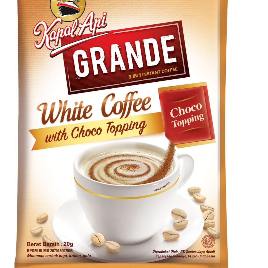 

45G♧ Kapal Api Grande White Coffee Topping Bag (Isi 20 Sachet Berat 20 Gram) Terlaku