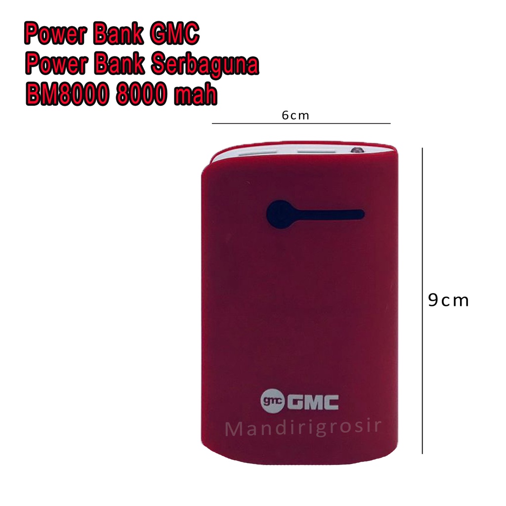 Power Bank Serbaguna *Power Bank GMC * BM8000 8000 mah *