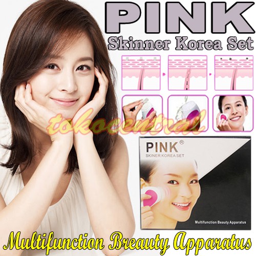 alat pengencang wajah alat pembersih wajah alat peremaja wajah skinner set korea Pink Skinner Beauty