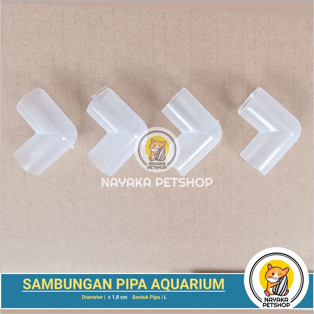 Sambungan Pipa Aquarium Bentuk L Knee Keni Pipa Aquascape Pipa Shock Sok