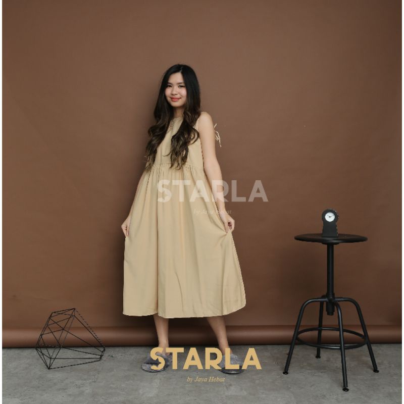 TANKTOP DRESS / DRESS WANITA CASUAL / LONG SILK TANKTOP DRESS / BAJU TIDUR WANITA LONG DRESS PLAIN RUFFLE DRESS WANITA CASUAL SLEEVELESS EVA STARLA