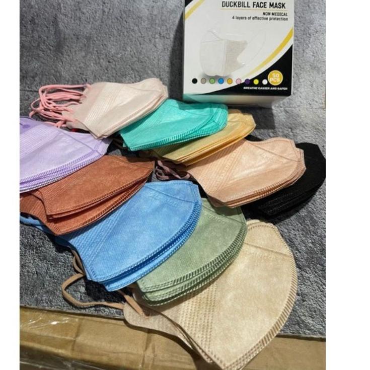 Terbaik.. MASKER DUCKBIL ALKINDO WARNA WARNI/MASKER DUCKBIL MURAH 1BOX ISI 50 PCS