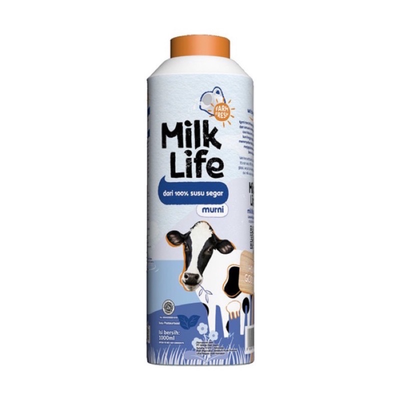 

milk life fresh murni 1lt murah segar original gosend instant