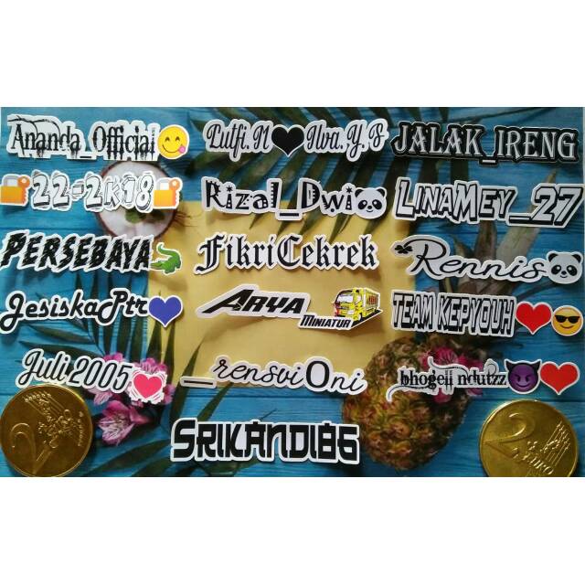 

Stiker Nama - custom