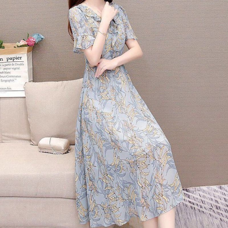 Jual dress lengan pendek long | Shopee Indonesia