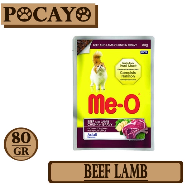 Meo Pouch Adult Beef Lamb 80gr